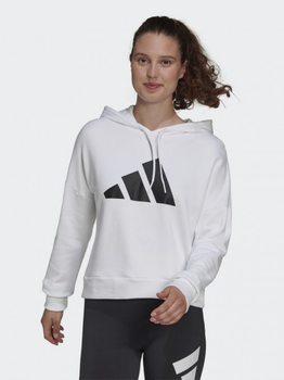 Bluza damska z kapturem Adidas W Fi 3B Hoodie H24083 L Biała (4064047369632)