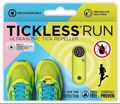 Ультразвуковой отпугиватель клещей для людей TickLess Run (UV Yellow)