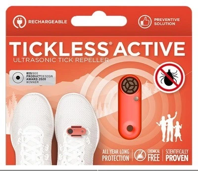 Ультразвуковой отпугиватель клещей для людей TickLess Active (Coral)