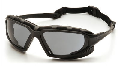 Тактичні окуляри Pyramex Highlander-PLUS із ущільнювачем Anti-Fog чорні
