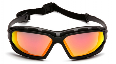 Тактические очки Pyramex Highlander-PLUS с уплотнителем Anti-Fog красные