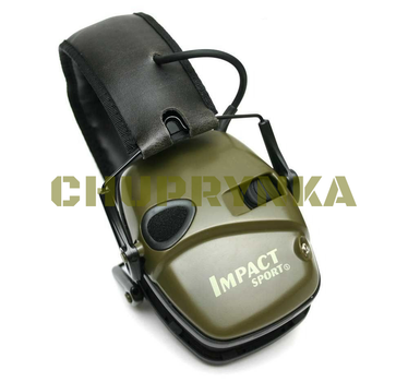 Активні тактичні наушники Howard Leight Impact Sport Electronic Earmuff, Оливковий