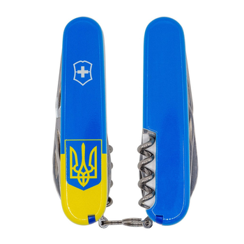 Нож Victorinox Spartan Ukraine 91 мм Герб на прапорі вертикальний (1.3603.7_T3030p)