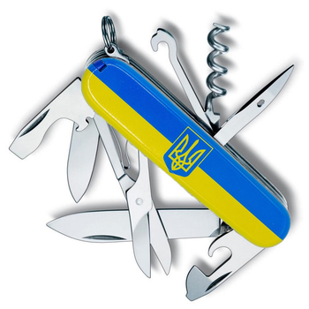 Ніж Victorinox Climber Ukraine Герб на прапорі (1.3703.3_T3040p)