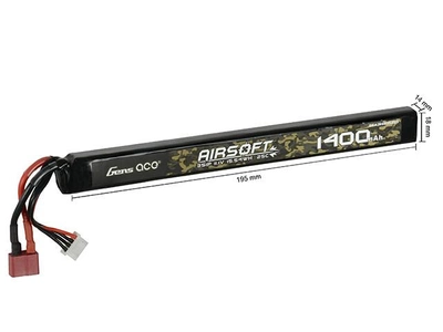 Батарея для страйкбола 25C 1400MAH 3S1P 11.1V LIPO T PLUG [Gens Ace] (для страйкболу)