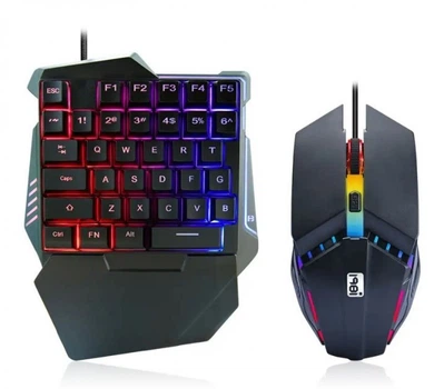 Клавіатура та миша 2в1 One-Hand 198I G506 black