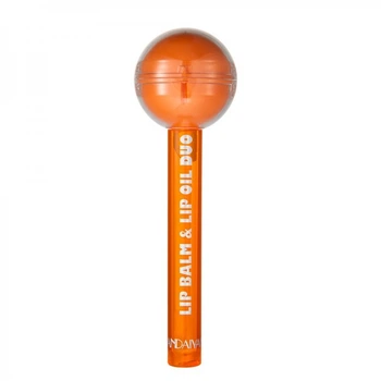 Блиск для губ Handaiyan Lollipop lip balm, зволожуючий прозорий блиск у формі льодяника, помаранчевий