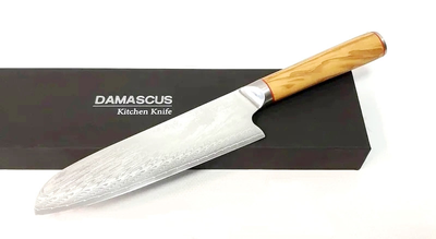 Нож сантоку 18 см Damascus DK-OK 4004 AUS-10 дамасская сталь 67 слоев