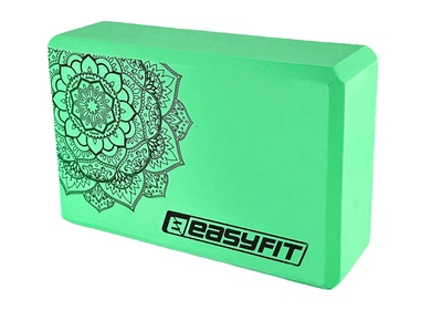 Блок для йоги EasyFit EVA с рисунком мятный