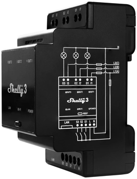 Inteligentny przełącznik Shelly "Pro 3" WLAN & LAN switching drive 3 x 16 A (3800235268094)