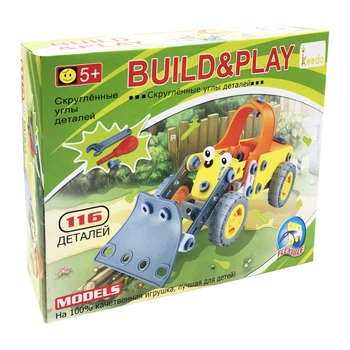 Гвинтовий конструктор BuildandPlay "Бульдозер" Keedo J-108A, 116 елементів