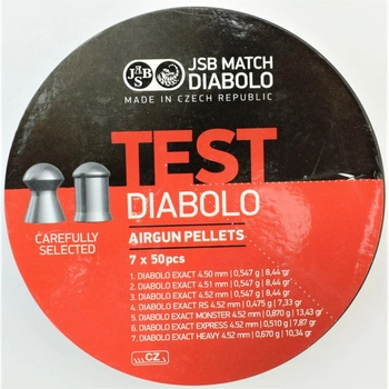 Кулі пневматичні JSB Diablo EXACT TEST 4,5 мм