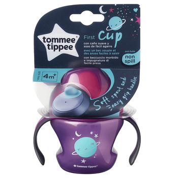 Перша чашка Tommee Tippee First Cup з ручками від 4 місяців Фіолетова 150 мл (5010415471031)