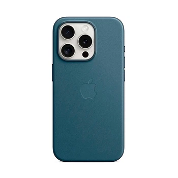 Чехол для Apple iPhone 15 Pro, FineWoven Case with MagSafe, синий, защитная накладка панель из материала FineWoven, противоударный, для айфона, защита всего корпуса, поддержка беспроводной зарядки и MagSafe, (ARM71985)