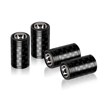 Ковпачки на ніпель з лого Honda Carbon Style Black Хонда, 4 шт (67547)