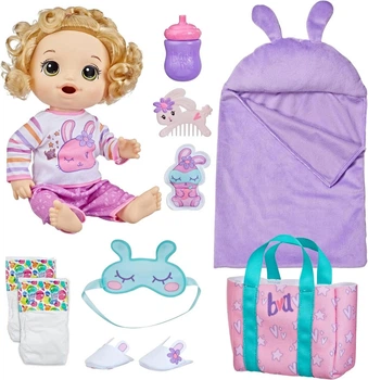Кукла Беби Алив спальный мешок и аксессуары Baby Alive Bunny Sleepover Baby Doll Bedtime