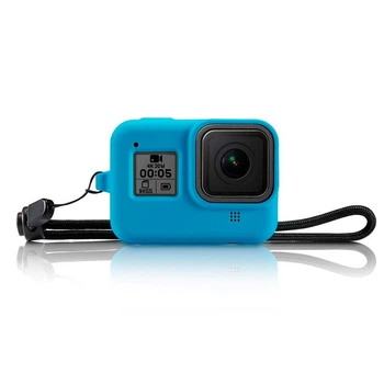 Чохол силіконовий з ремінцем синій GoPro Hero 8 Black