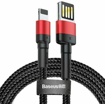 Kabel Baseus Cafule Cable USB for Lightning Special Edition 2.4 A 1 m Red/Black (CALKLF-G91)