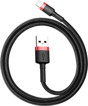 Кабель Baseus Cafule Cable USB For lightning 2.4 А 0.5 м Red/Black (CALKLF-A19)