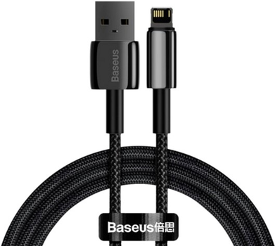 Kabel Baseus Tungsten Gold Fast Charging Data Cable USB to iP 2.4 A 1 m Black (CALWJ-01)