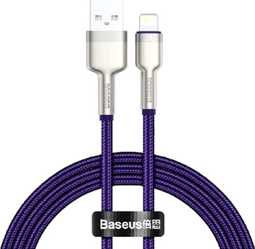 Кабель Baseus Cafule Series Metal Data Cable USB to IP 2.4 А 2 м Purple (CALJK-B05)