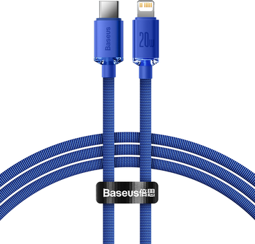 Kabel Baseus Crystal Shine Series Fast Charging Data Cable Type-C to iP 20 W 2 m Blue (CAJY000303)