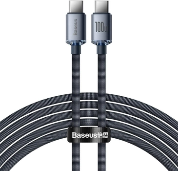 Kabel Baseus Crystal Shine Series Fast Charging Data Cable Type-C to Type-C 100 W 2 m Black (CAJY000701)