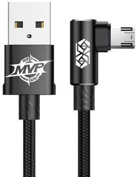 Kabel Baseus MVP Elbow Type Cable USB for Micro 1.5 A 2.0 m Black (CAMMVP-B01)