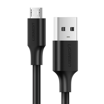 Кабель Ugreen US289 USB 2.0 to Micro Cable Nickel Plating 2 А 3 м Black (6957303868278)