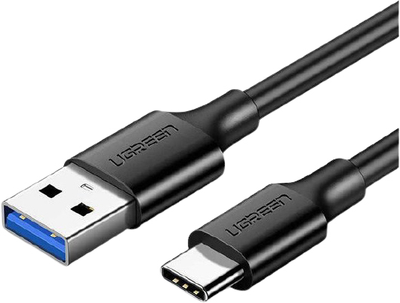 Kabel synchronizacyjny Ugreen US184 USB 3.0 - Type-C Cable 1 m Black (6957303828821)