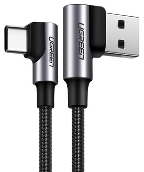Кабель Ugreen US176 USB - Type-C Both Angled 3 А Data Cable 1 м Black (6957303828562)