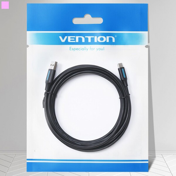 Kabel Vention 3 A Quick Charge 1.5 m Black (6922794748651)