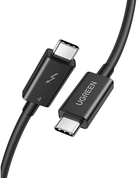 Kabel Ugreen US501 USB 4.0 Thunderbolt Type-C M-M 8K/40 Gb/s 0.8 m Black (6957303833894)