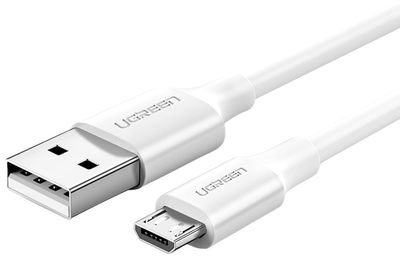 Кабель Ugreen US289 USB 2.0 to Micro Cable Nickel Plating 2 А 0.25 м White (6957303861392)