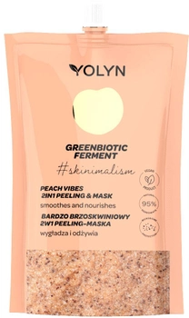Скраб-маска для обличчя Yolyn Greenbiotic Ferment Nourishing Very Peach 50 мл (5901785008005)