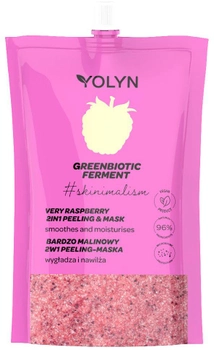 Peeling-maska do twarzy Yolyn Greenbiotic Ferment nawilżający Bardzo Malinowy 50 ml (5901785007879)