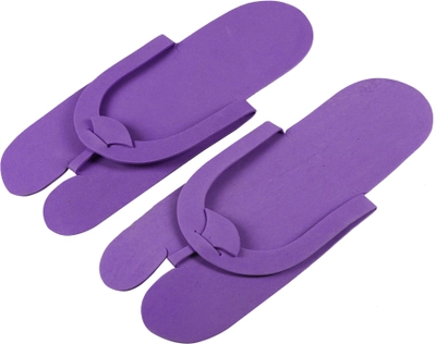 Упаковка тапочек Etto одноразовые вьетнамки EVA фиолетовые размер 36-39 х 12 шт (4823101097078)