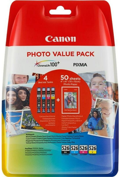 Набір чорнил Canon CLI-526 Cyan/Magenta/Yellow/Black (8714574630984)