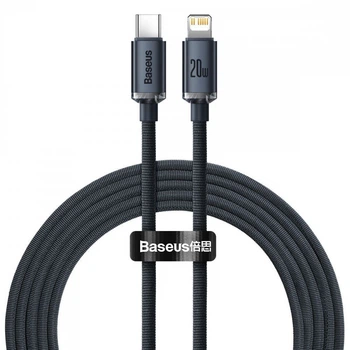 Кабель Baseus Crystal Shine Series Type-C to Lightning 20 Вт 2м black (CAJY000301)
