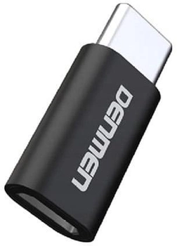Adapter Denmen USB Type-C - micro-USB Black (6973224872583)