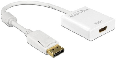 Adapter Delock DisplayPort - HDMI M/F White (4043619626083)