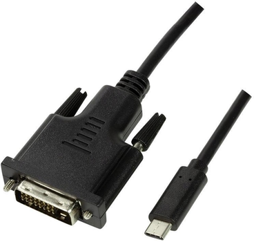 Adapter Lindy USB Type-C - DVI 3 m Black (4002888432580)