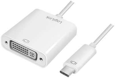 Adapter LogiLink USB Type-C 3.1 - DVI 0.14 m White (4052792043693)