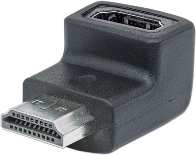 Адаптер кутовий Manhattan HDMI-HDMI 4K M/F Black (766623353519)