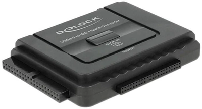 Adapter Delock USB Type-A - SATA/IDE 40 pin/IDE 44 pin Black (4043619614868)