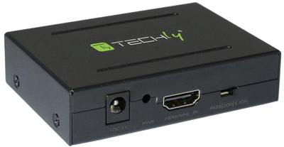 Adapter extraktor Techly HDMI Audio - S/PIDF 5.1CH/RCA L/R2.0CH Black (8054529025732)
