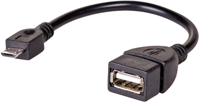 Кабель Akyga USB Type-A - micro-USB F/M 0.15 м Black (5901720130679)