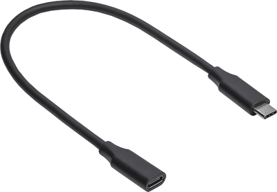 Kabel Akyga USB Type-C - USB Type-C M/F 0.3 m Black (5901720136398)