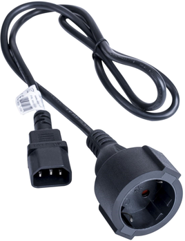 Kabel zasilający Akyga CEE 7/3 - IEC C14 1 m Black (5901720137029)