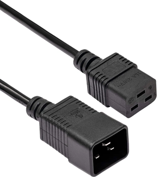 Kabel zasilający Akyga IEC C19 - IEC C20 1.8 m Black (5901720130532)